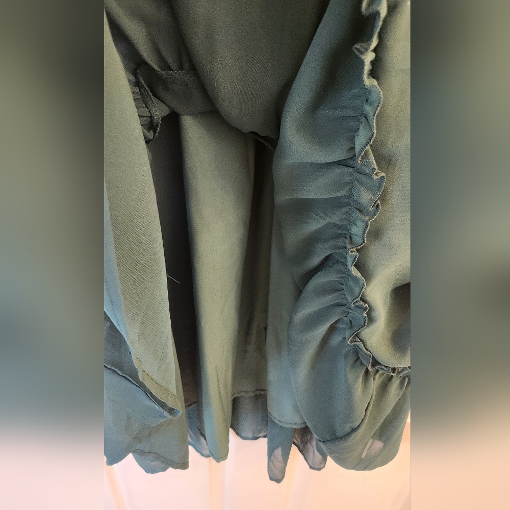 Smocked Square Neck Tiered Midi Dress - Picture 8 of 12